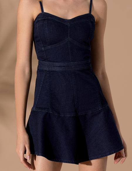 Koyu İndigo Slim Fit Jean Elbise - 50267552003