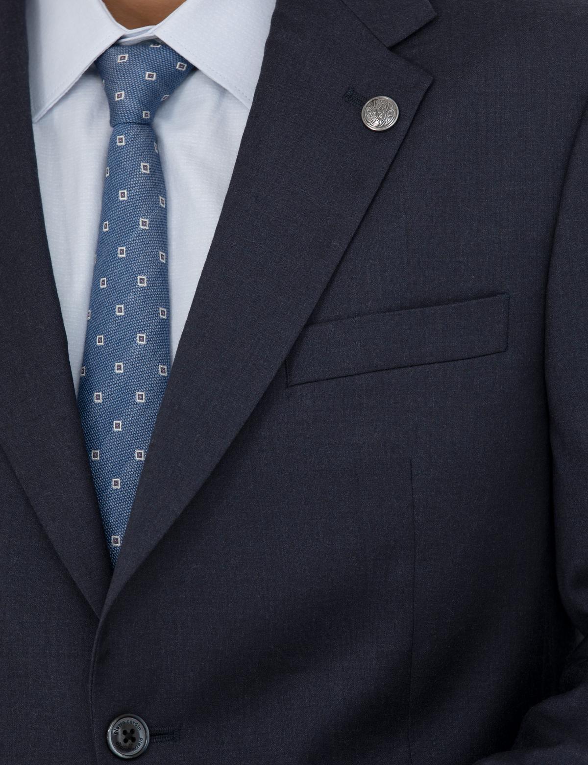 %100 Yün Lacivert Slim Fit Takım Elbise - 50272759011