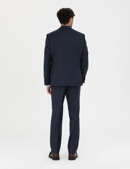 %100 Yün Lacivert Slim Fit Takım Elbise - 50272759011