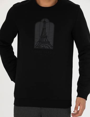 Siyah Regular Fit Sweatshirt