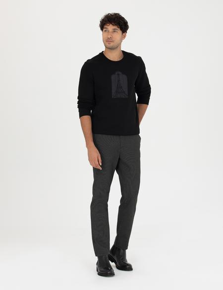 Siyah Regular Fit Sweatshirt - 50277241010