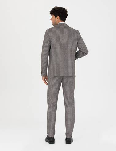 Kahverengi Ex. Slim Fit Takım Elbise