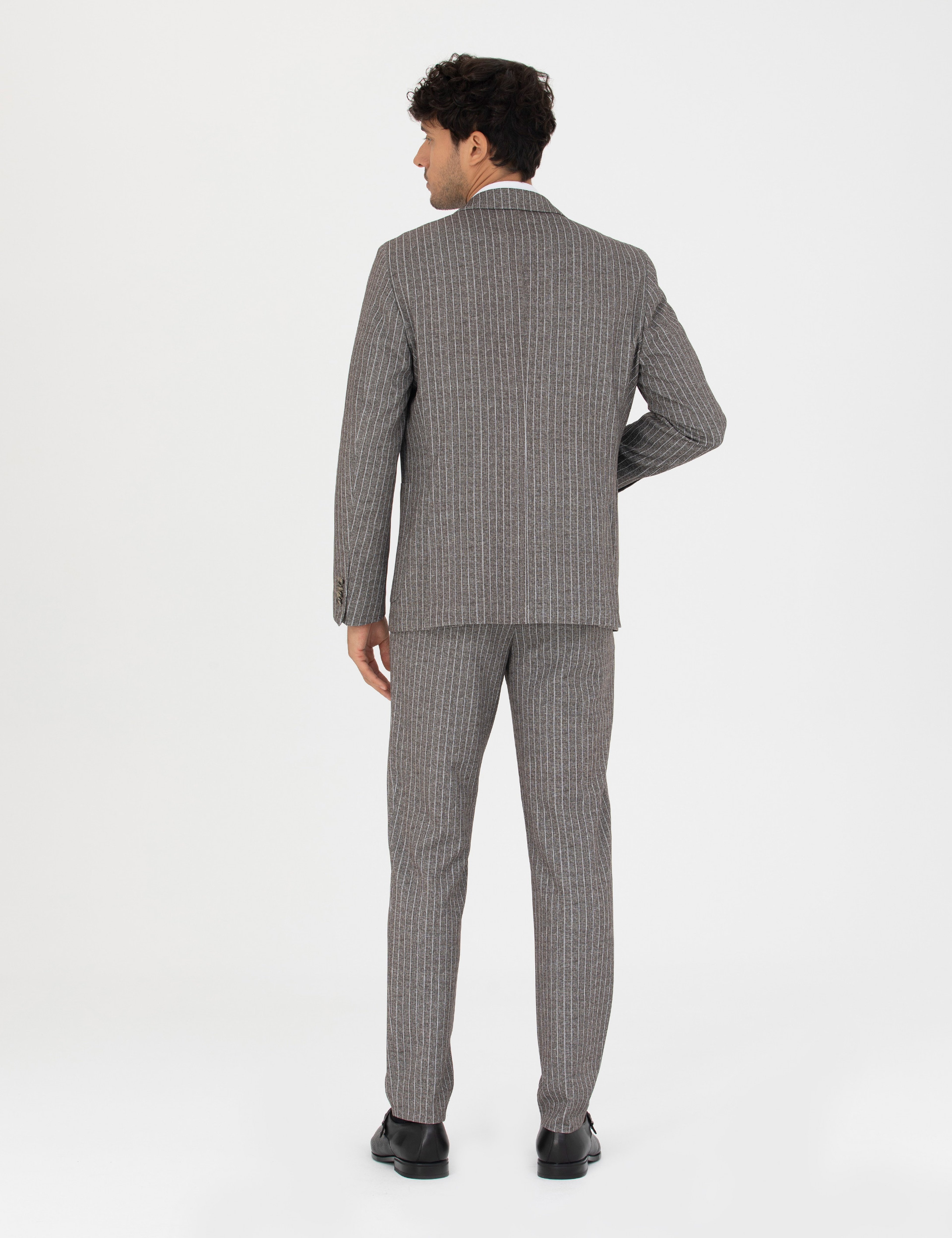 Kahverengi Ex. Slim Fit Takım Elbise