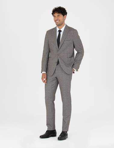 Kahverengi Ex. Slim Fit Takım Elbise