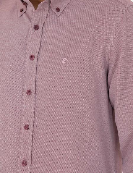 Bordo Slim Fit Uzun Kollu Gömlek - 50275814063