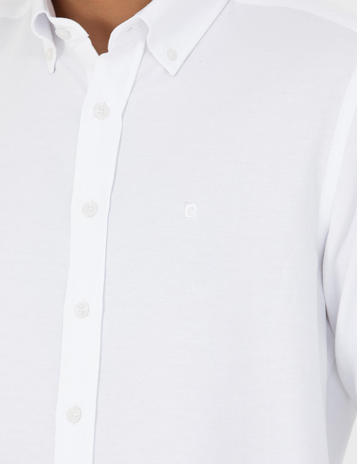 Beyaz Slim Fit Uzun Kollu Gömlek - 50275814070