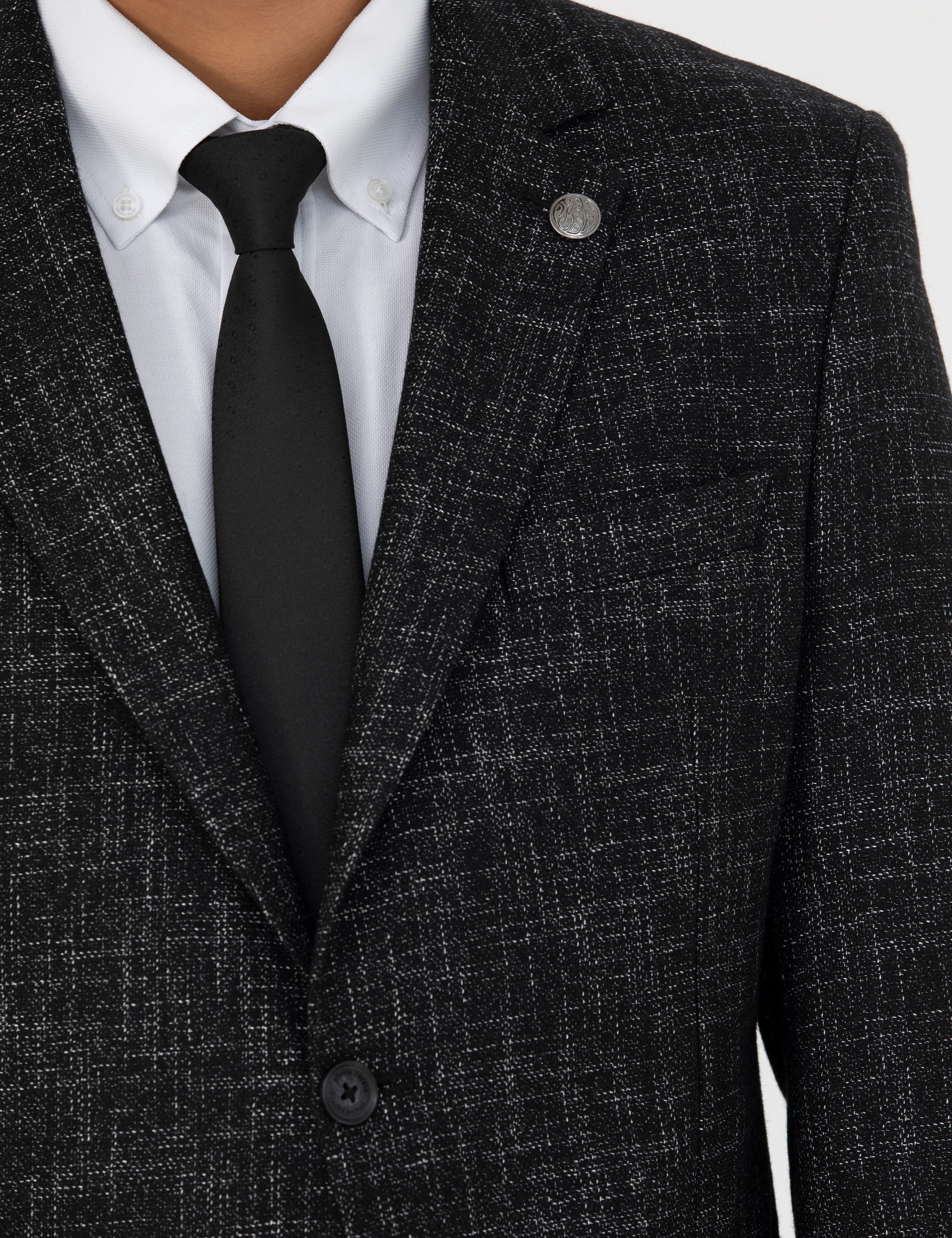 Siyah Ekstra Slim Fit Yün Karışımlı Blazer Ceket