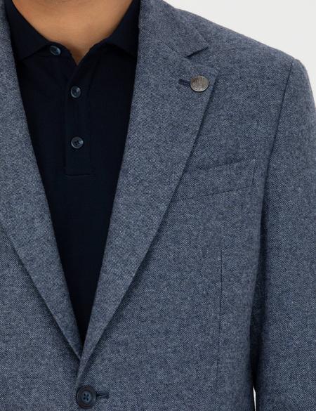 Saks Yün Karışımlı Slim Fit Ceket - 50273166086