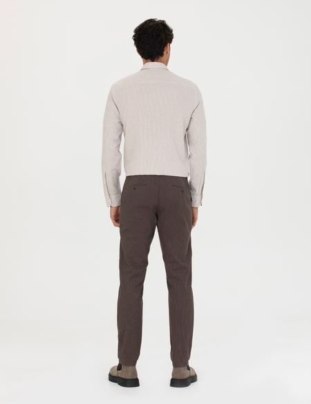 Kahverengi Slim Fit Kanvas Pantolon - 50278440083