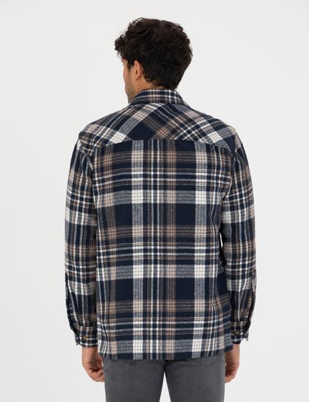 Lacivert Comfort Fit Gömlek Ceket - 50278867007