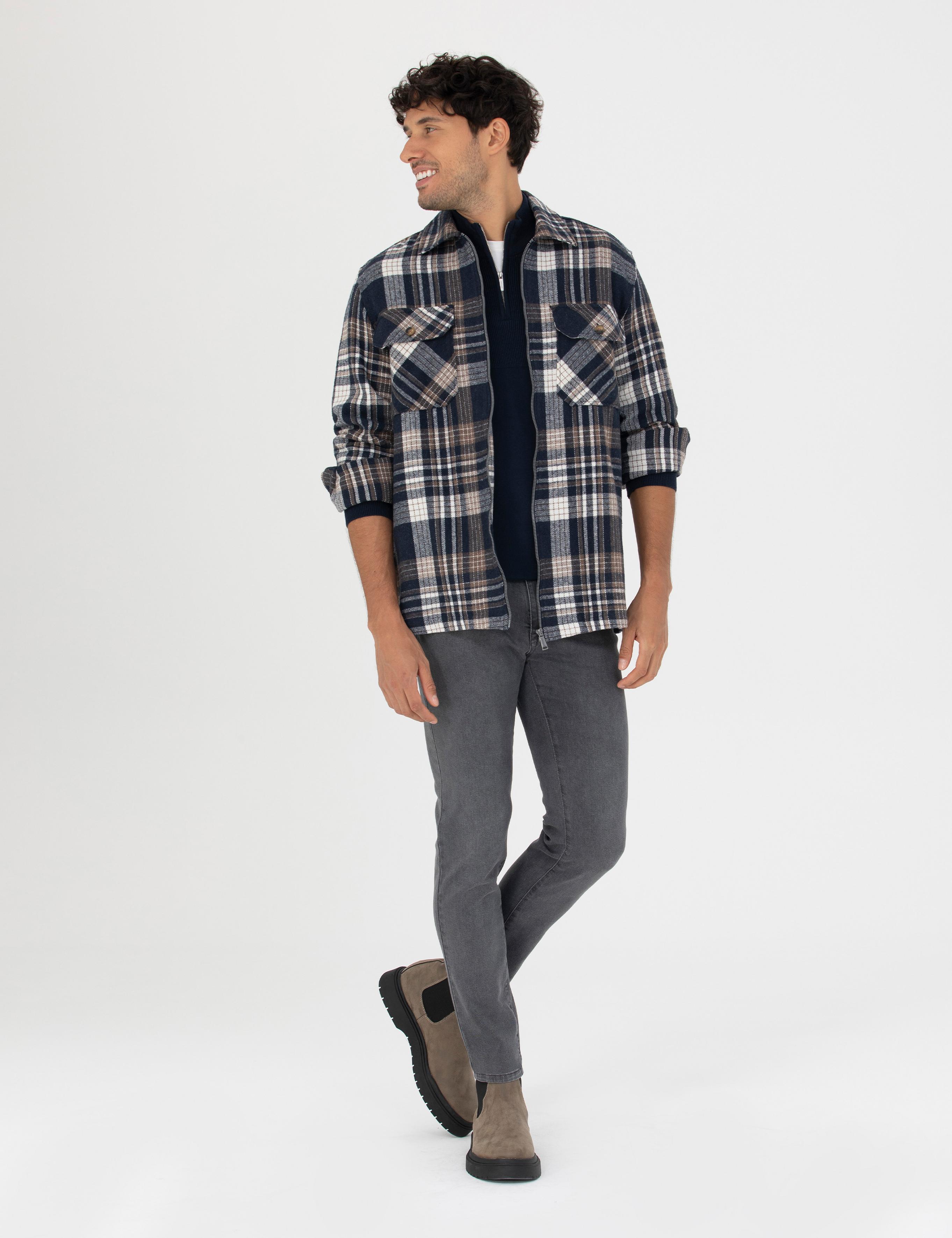 Lacivert Comfort Fit Gömlek Ceket