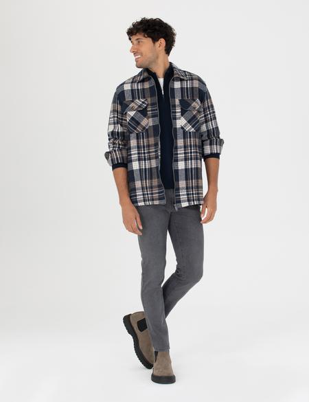 Lacivert Comfort Fit Gömlek Ceket - 50278867007