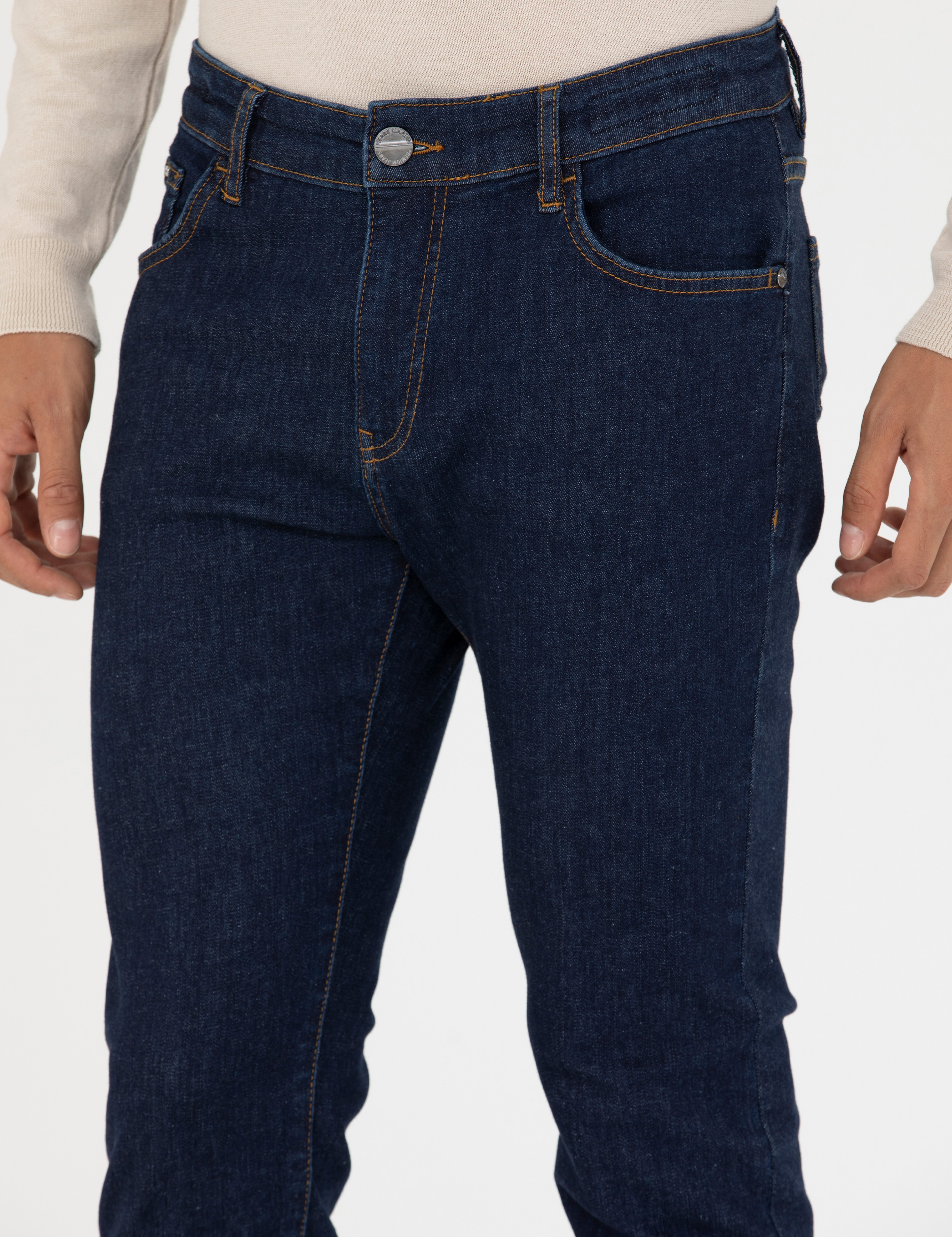 Lacivert Slim Fit Jean Pantolon - Image 6