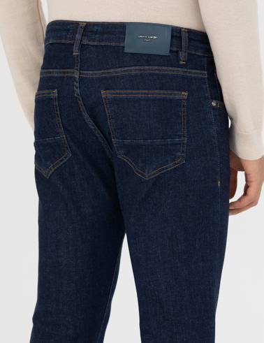 Lacivert Slim Fit Jean Pantolon
