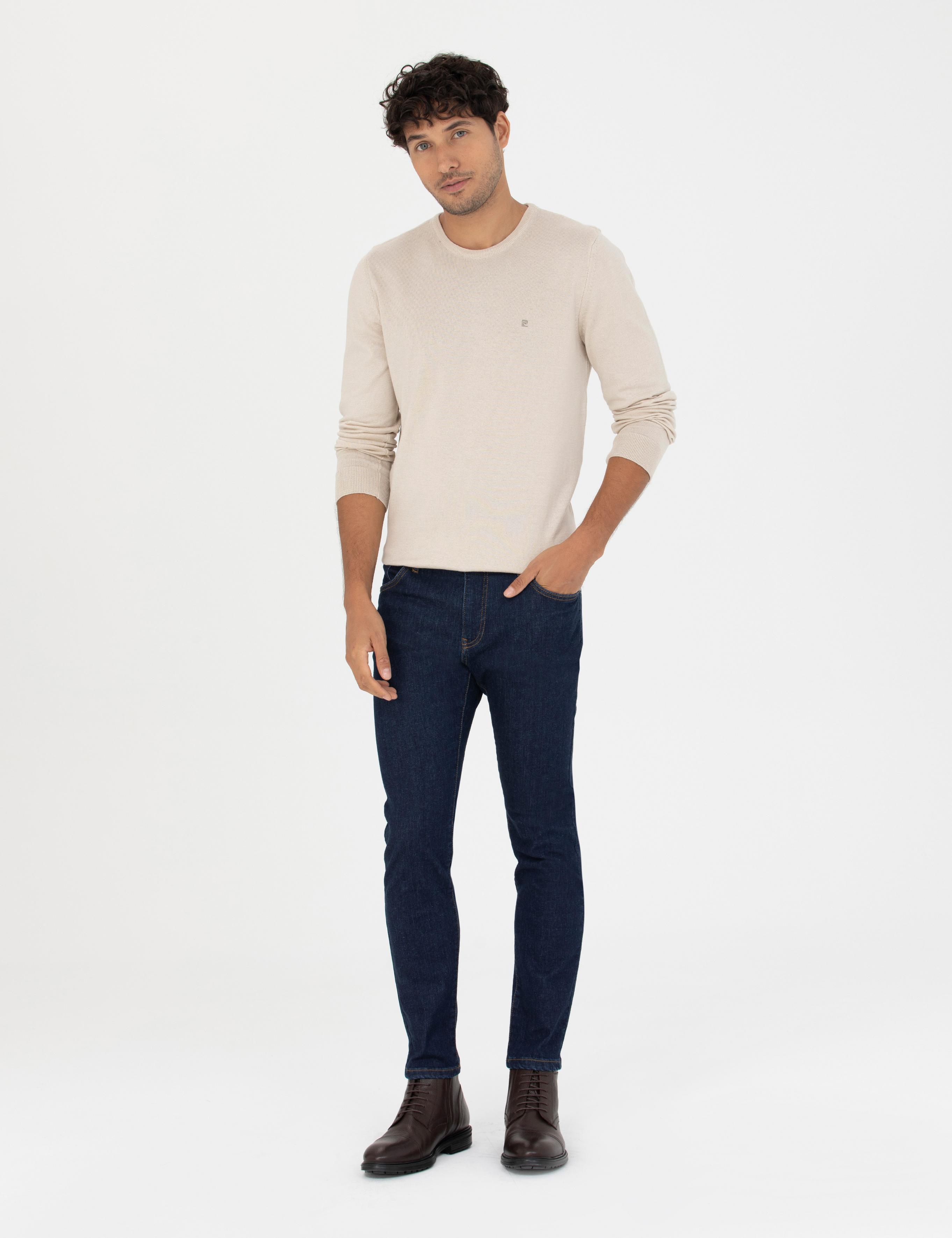 Lacivert Slim Fit Jean Pantolon