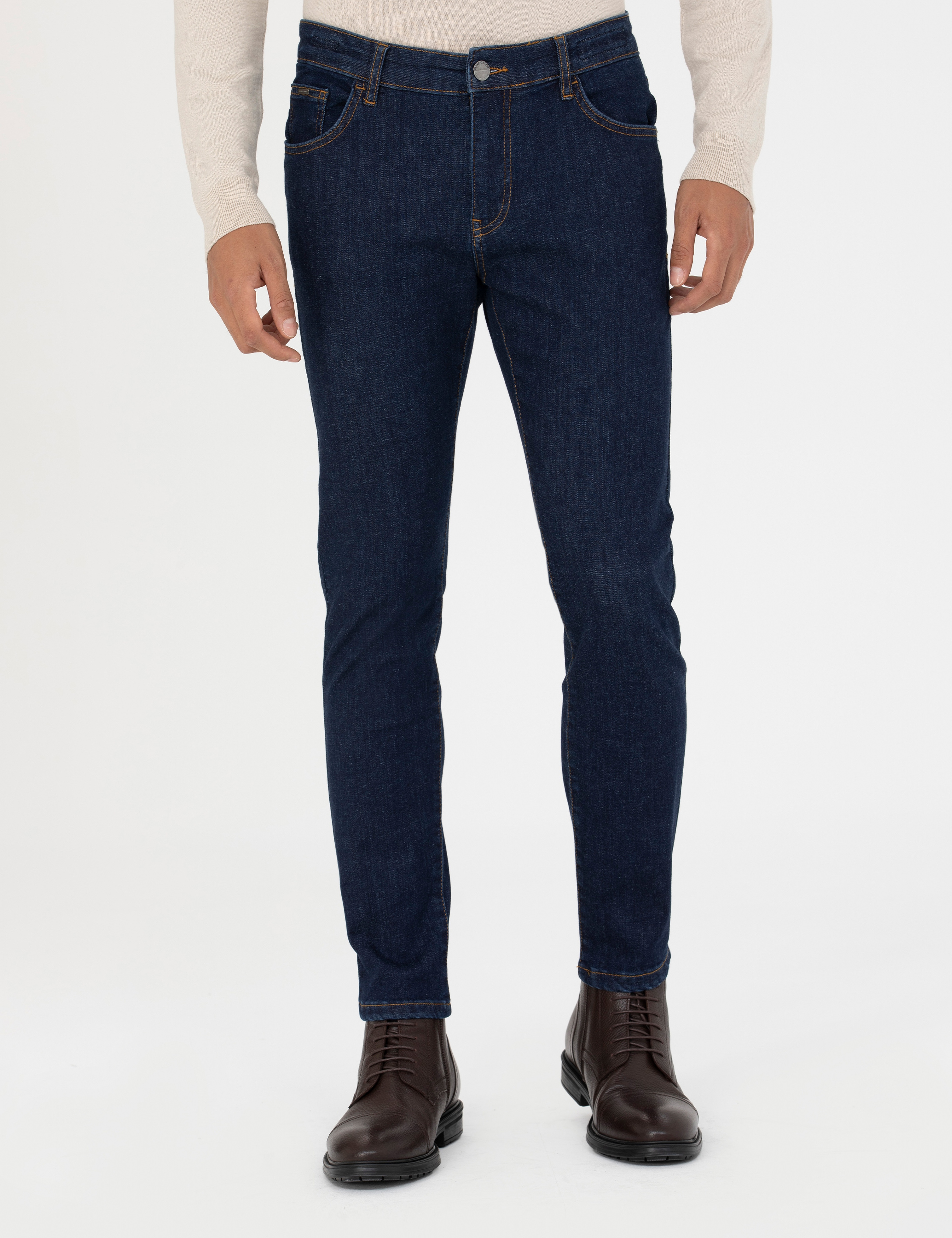 Lacivert Slim Fit Jean Pantolon - Image 2