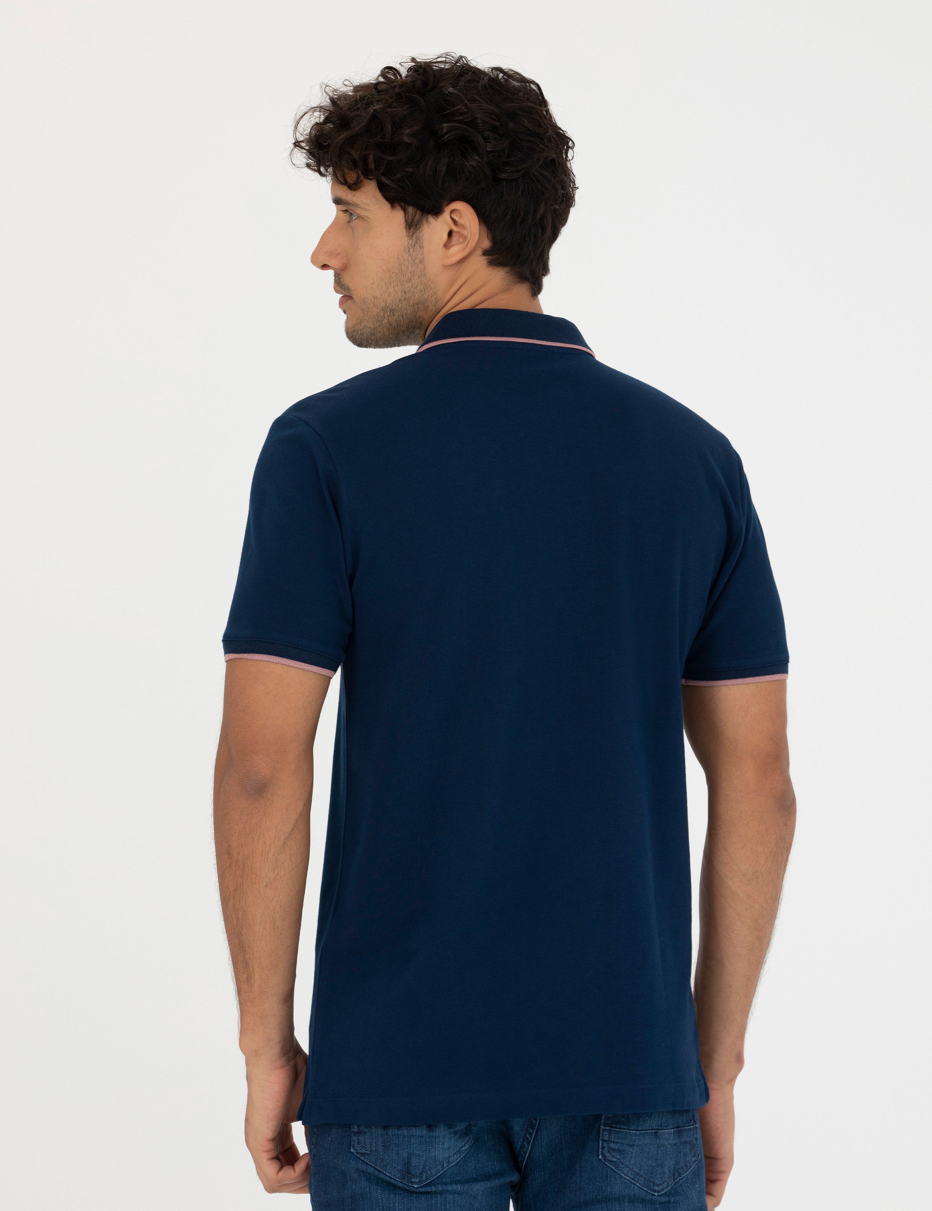 Lacivert Slim Fit Tişört - Image 5