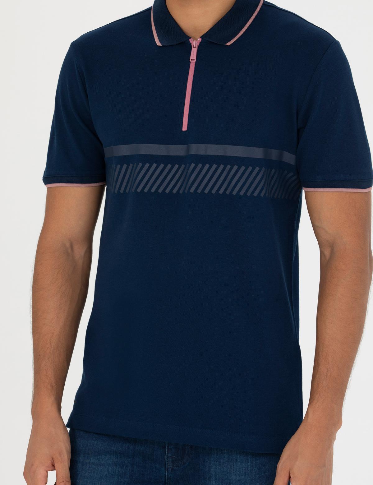 Lacivert Slim Fit Tişört - 50264202054