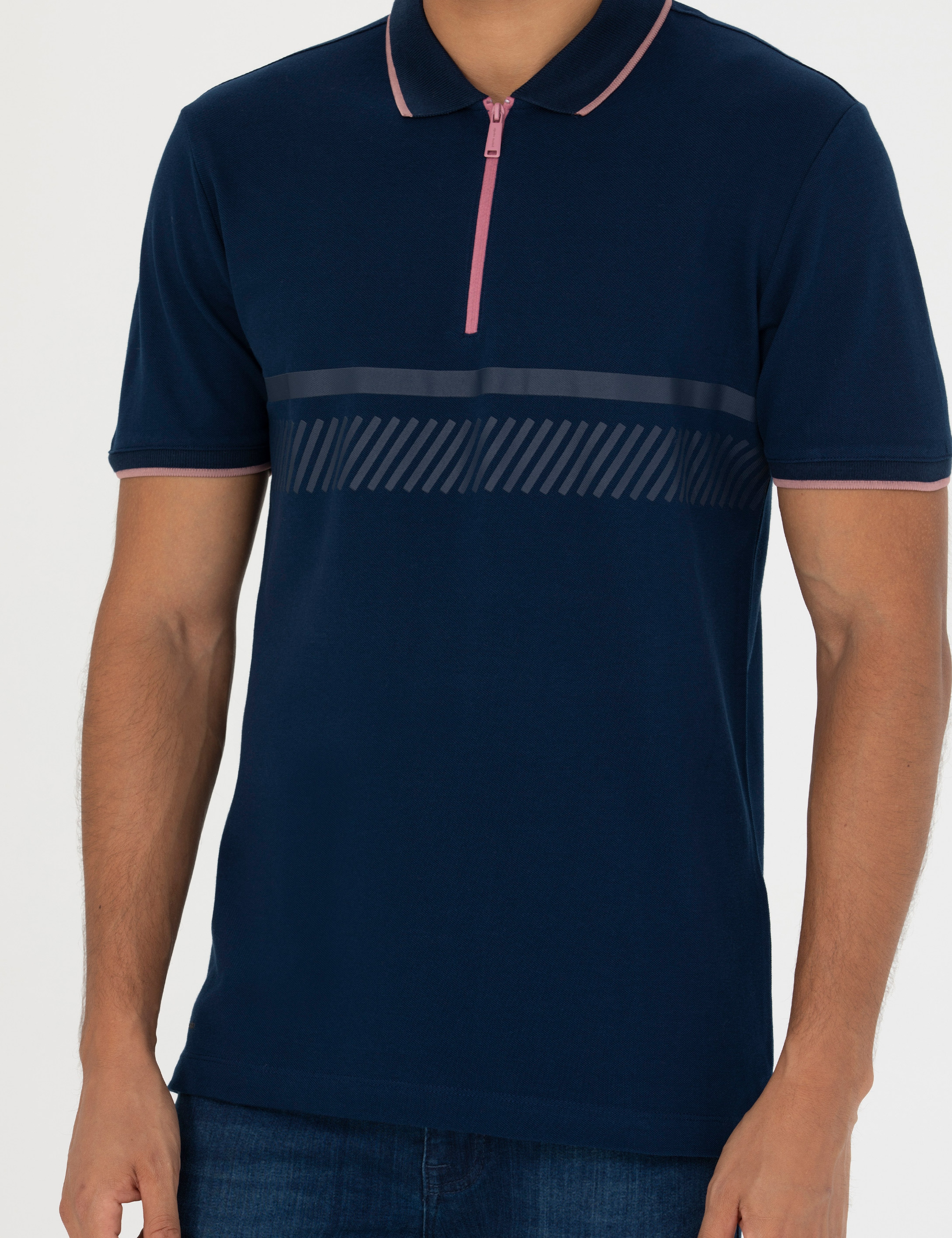 Lacivert Slim Fit Tişört - Image 6