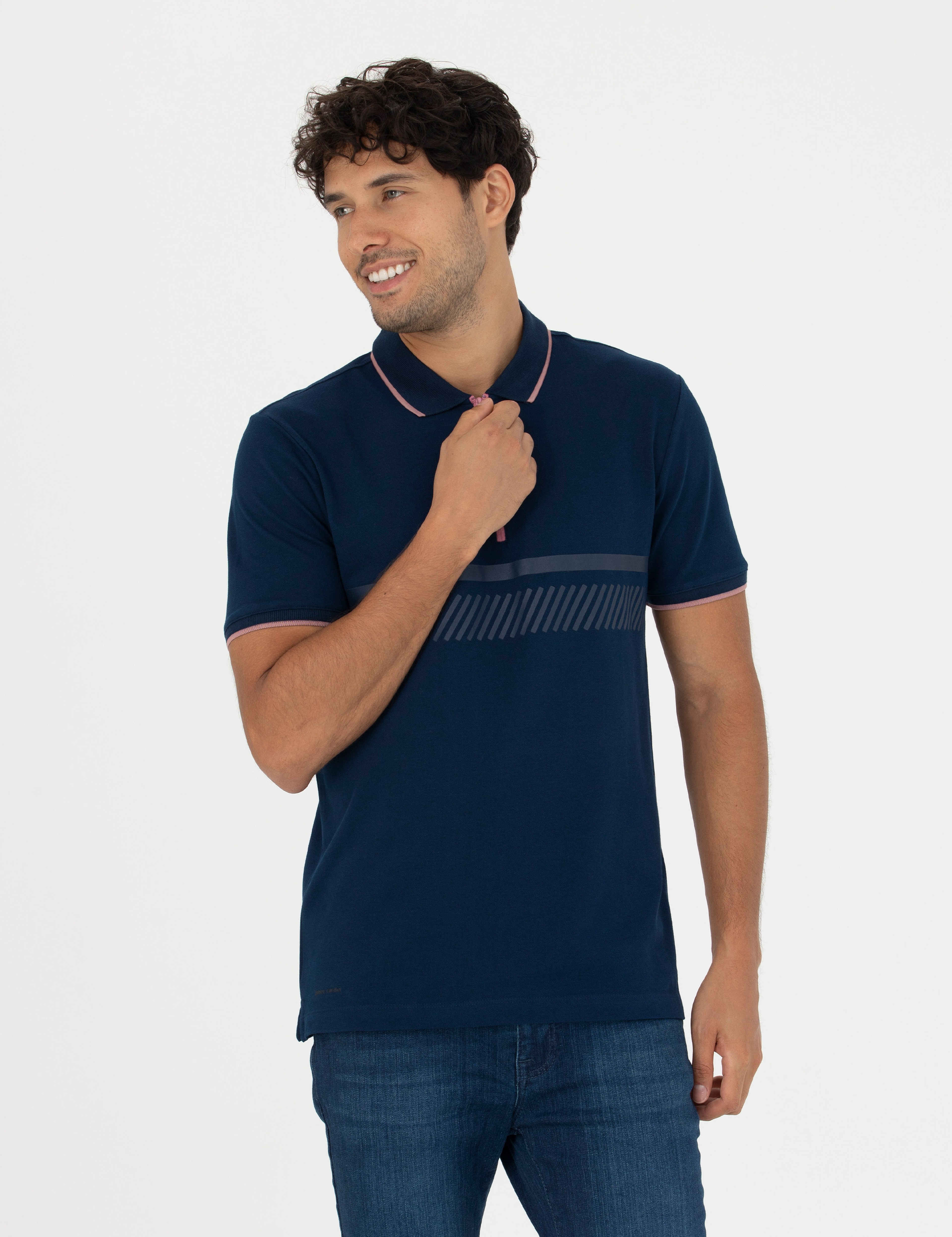 Lacivert Slim Fit Tişört - Image 1