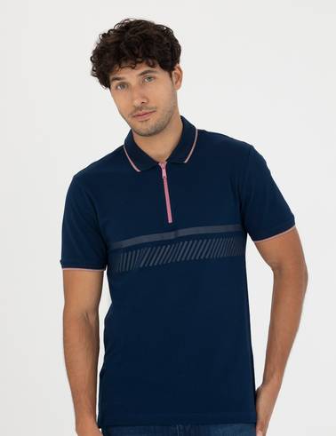 Lacivert Slim Fit Tişört