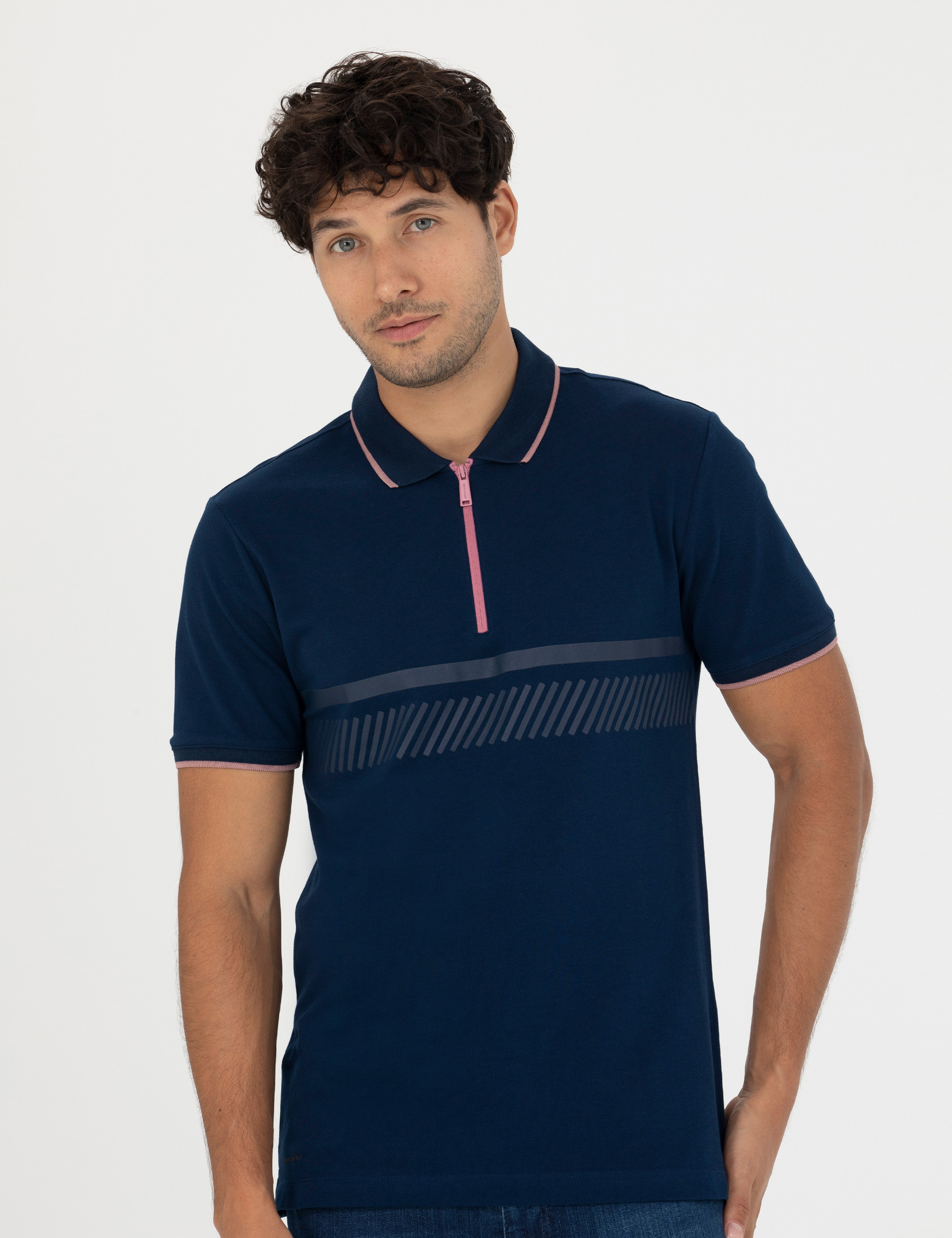 Lacivert Slim Fit Tişört - Image 3