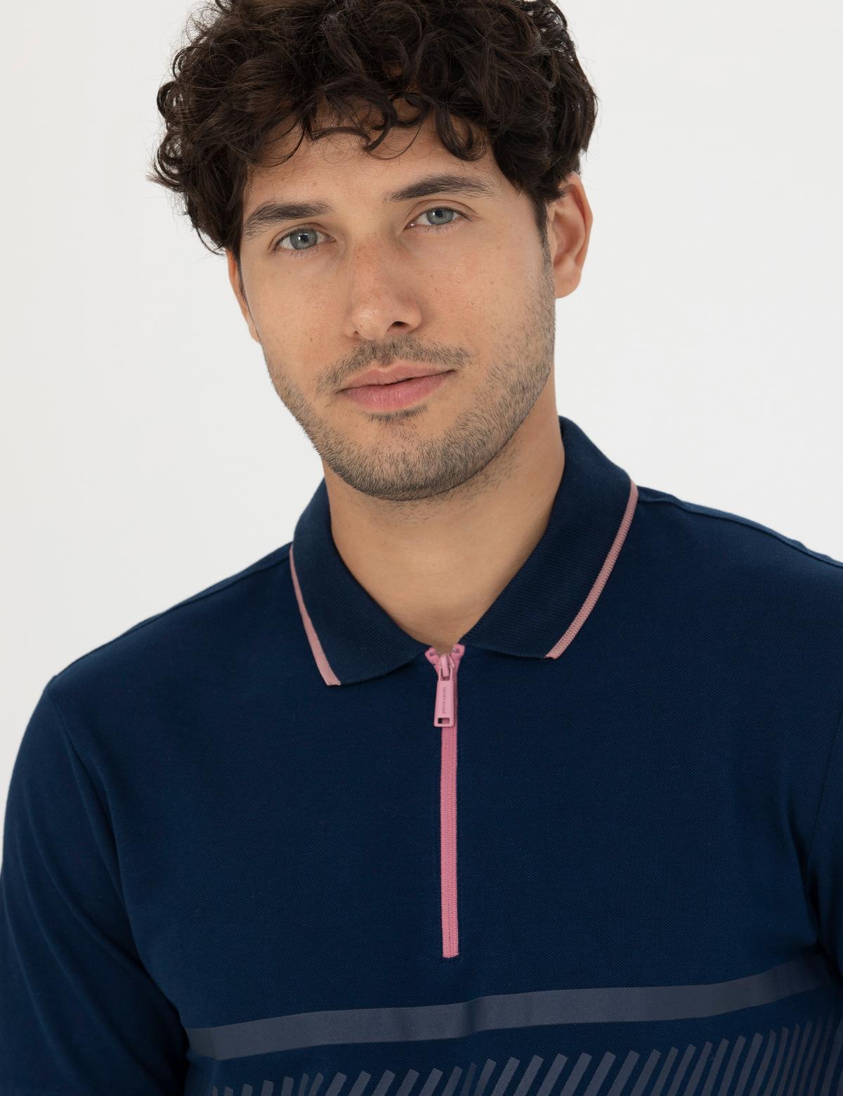 Lacivert Slim Fit Tişört - 50264202054