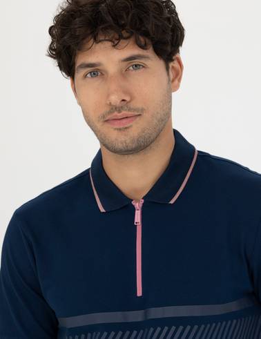 Lacivert Slim Fit Tişört