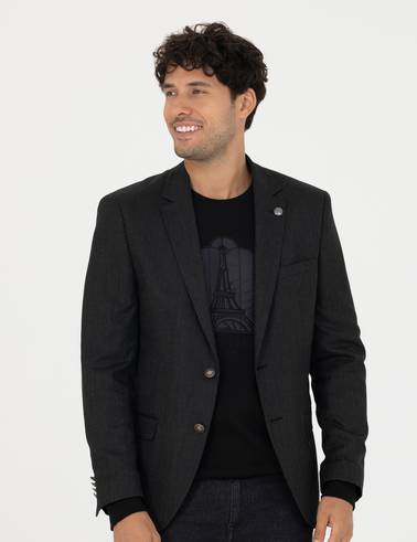 Siyah Ekstra Slim Fit Blazer Ceket