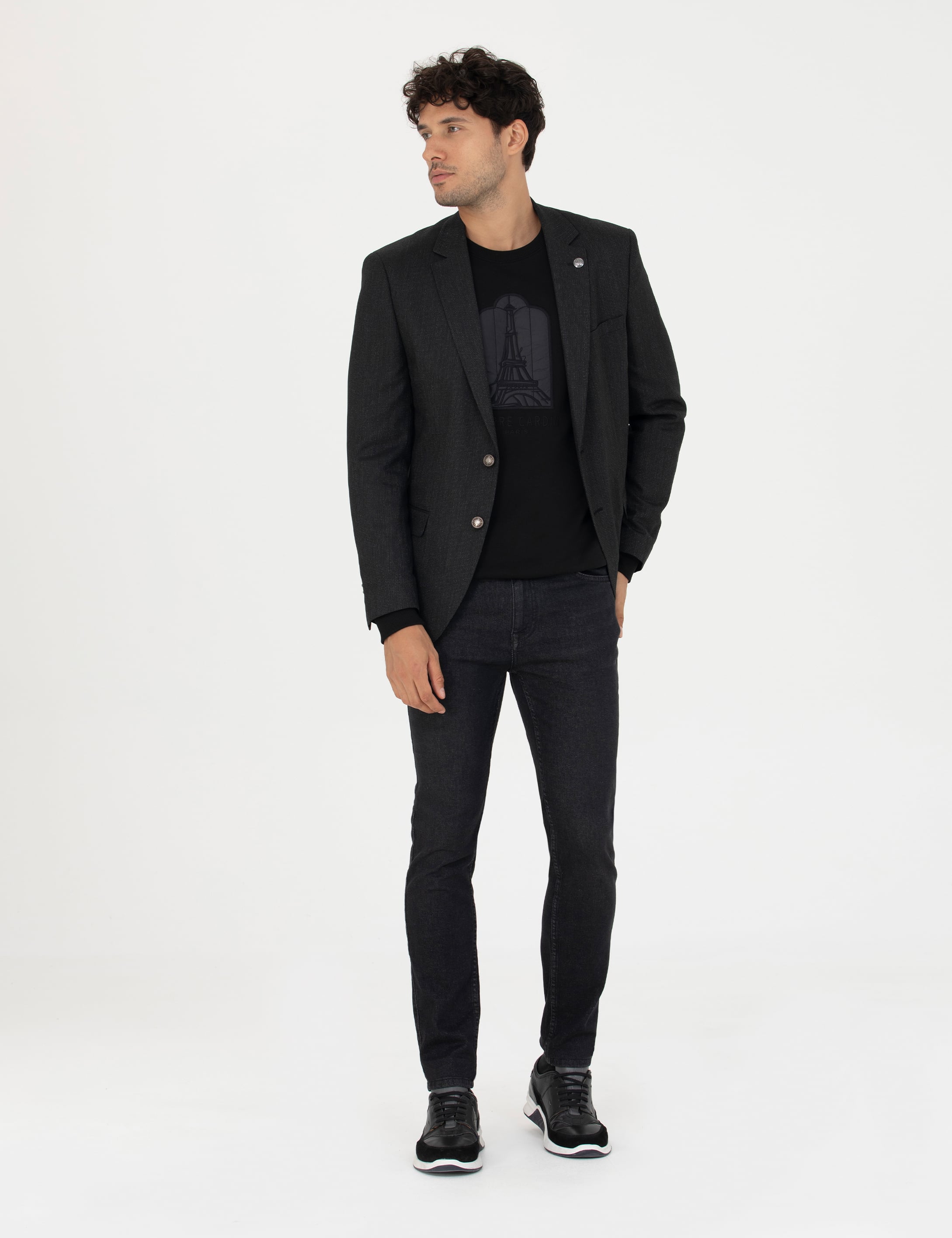Siyah Ekstra Slim Fit Blazer Ceket