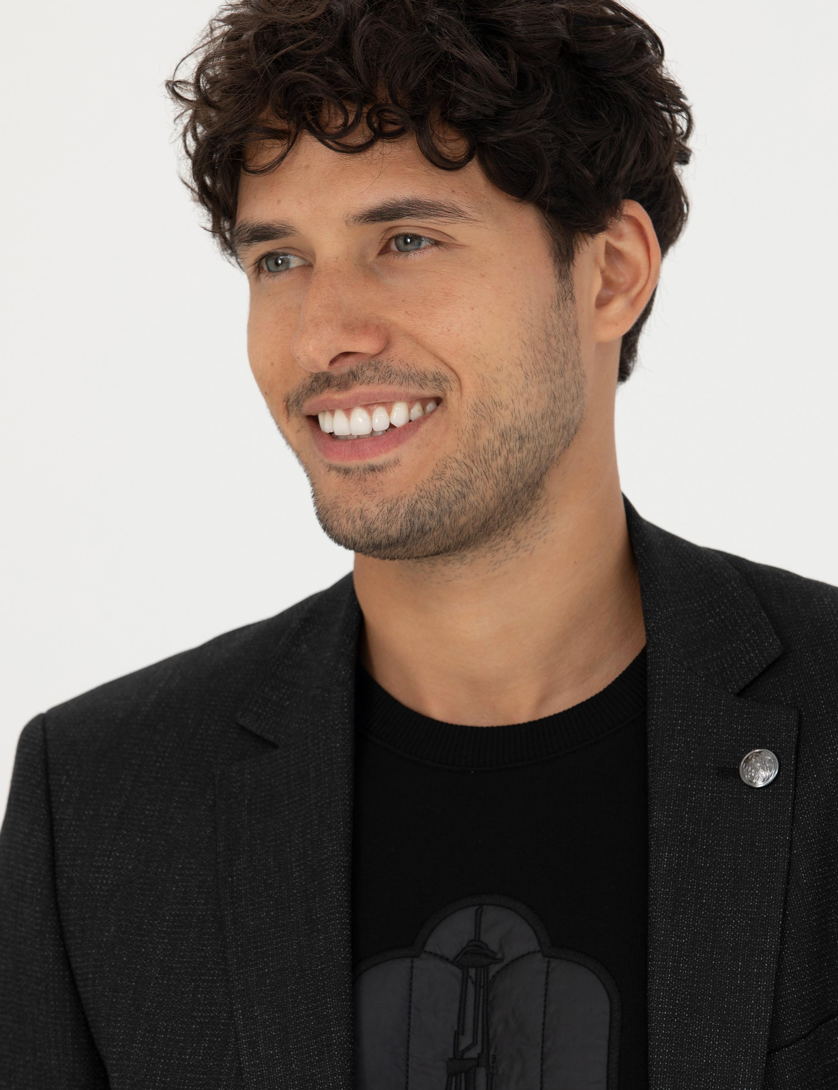 Siyah Ekstra Slim Fit Blazer Ceket