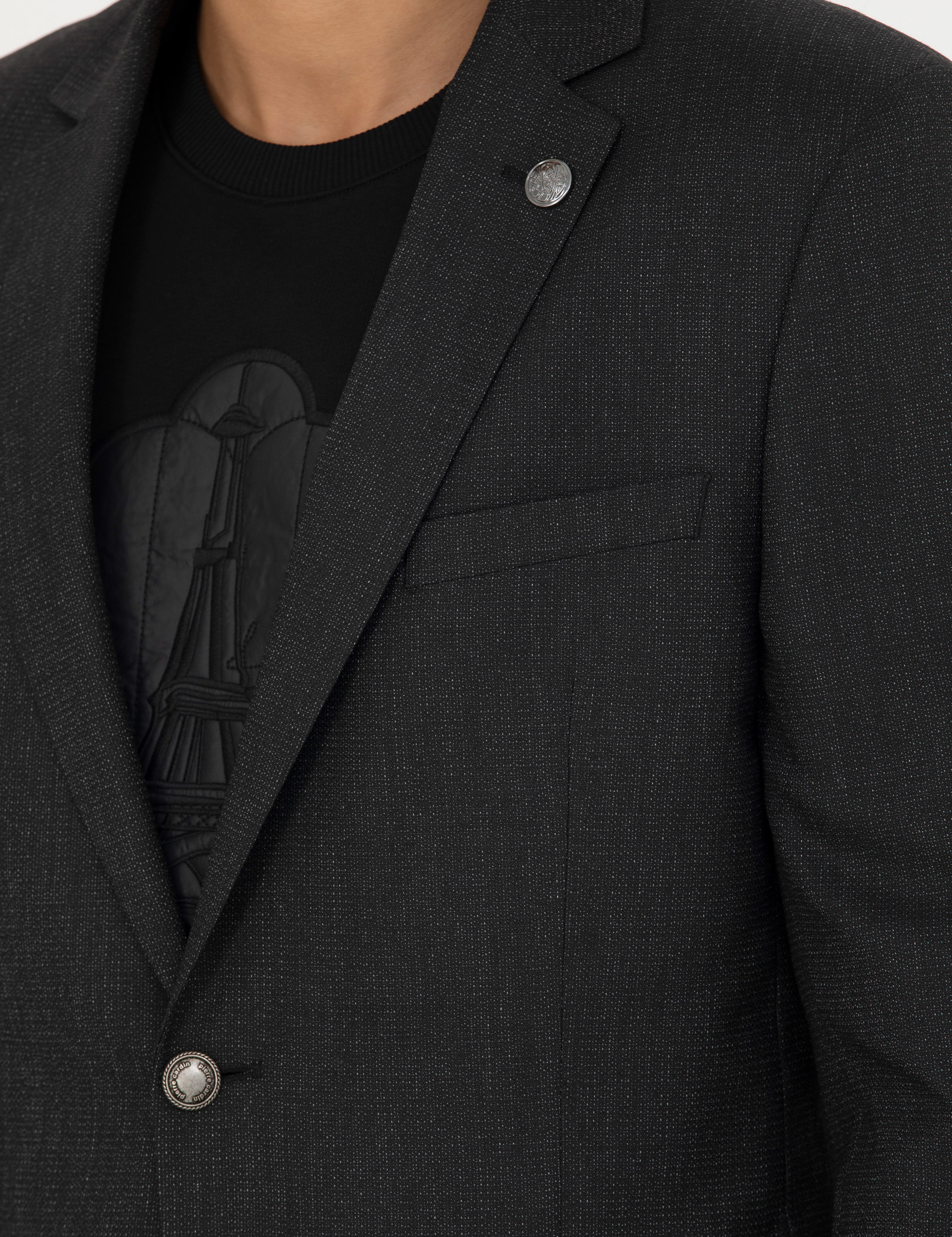 Siyah Ekstra Slim Fit Blazer Ceket - Image 7