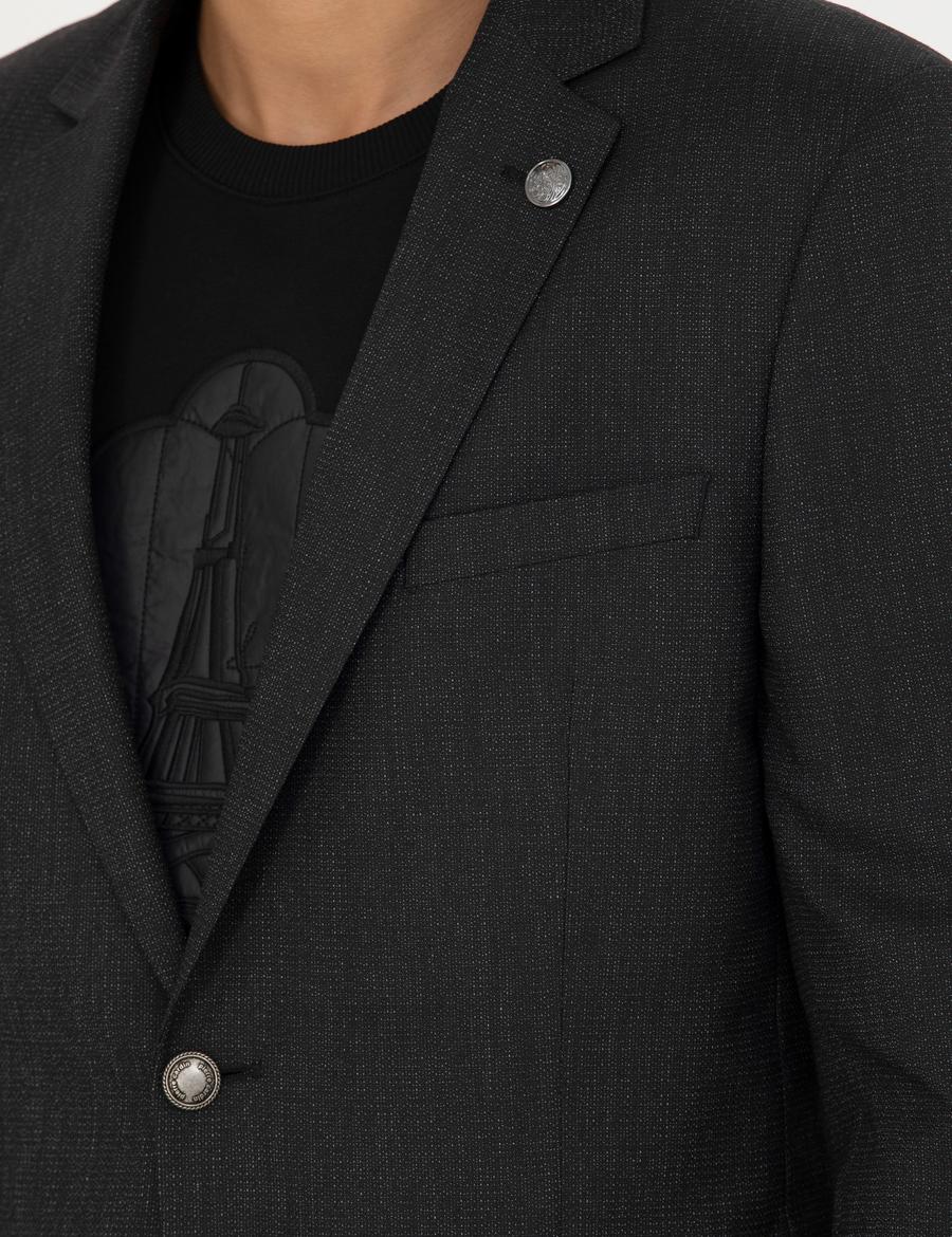 Siyah Ekstra Slim Fit Blazer Ceket