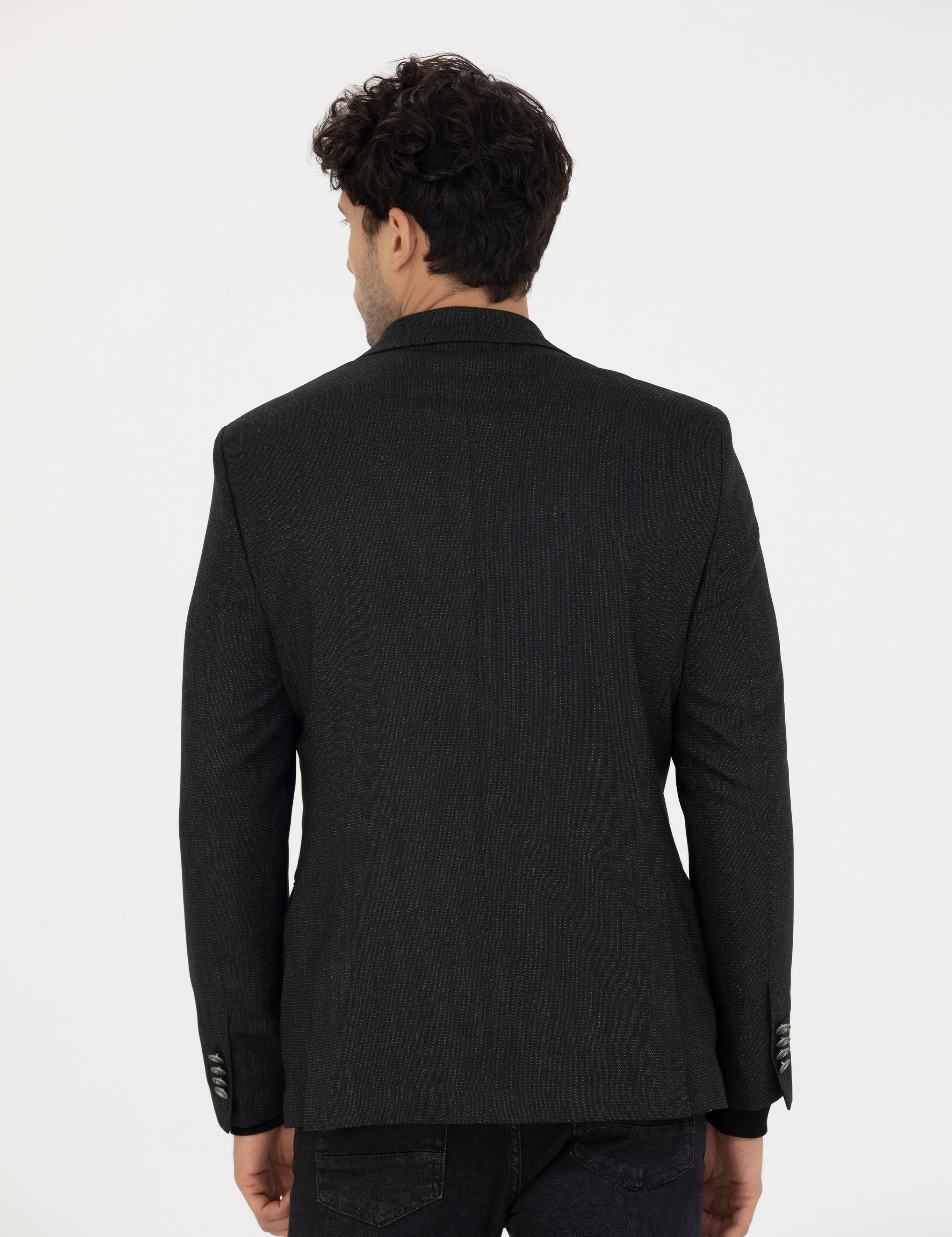 Siyah Ekstra Slim Fit Blazer Ceket