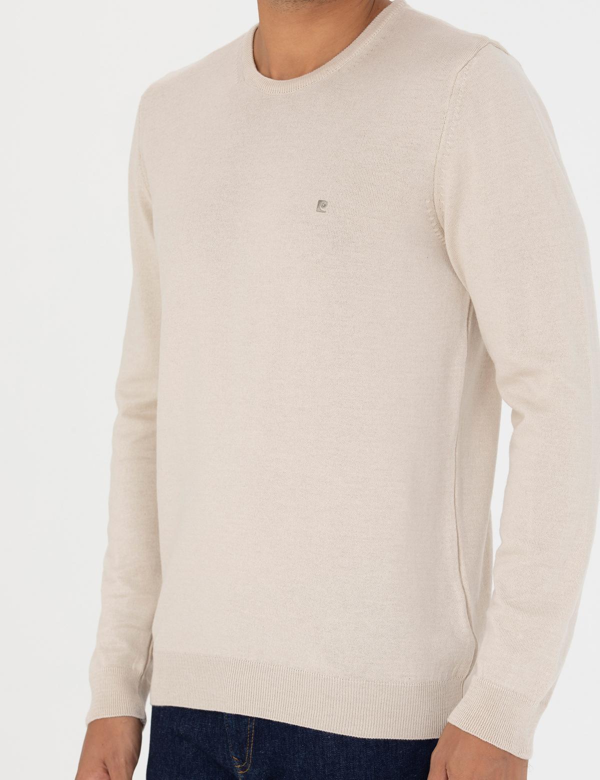 Kum Melanj Slim Fit Bisiklet Yaka Basic Triko Kazak - 50276349028