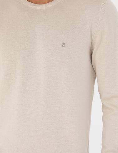 Kum Melanj Slim Fit Bisiklet Yaka Basic Triko Kazak