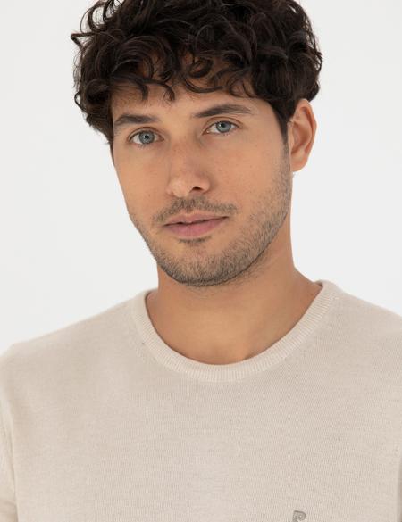 Kum Melanj Slim Fit Bisiklet Yaka Basic Triko Kazak - 50276349028