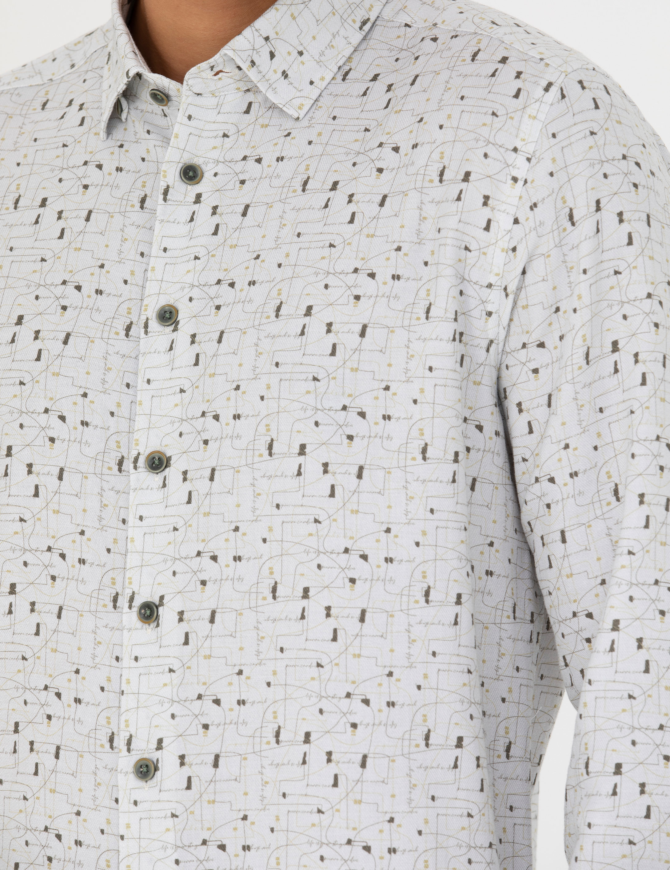 Pierre Cardin Gri Slim Fit Uzun Kollu Gömlek görsel 7