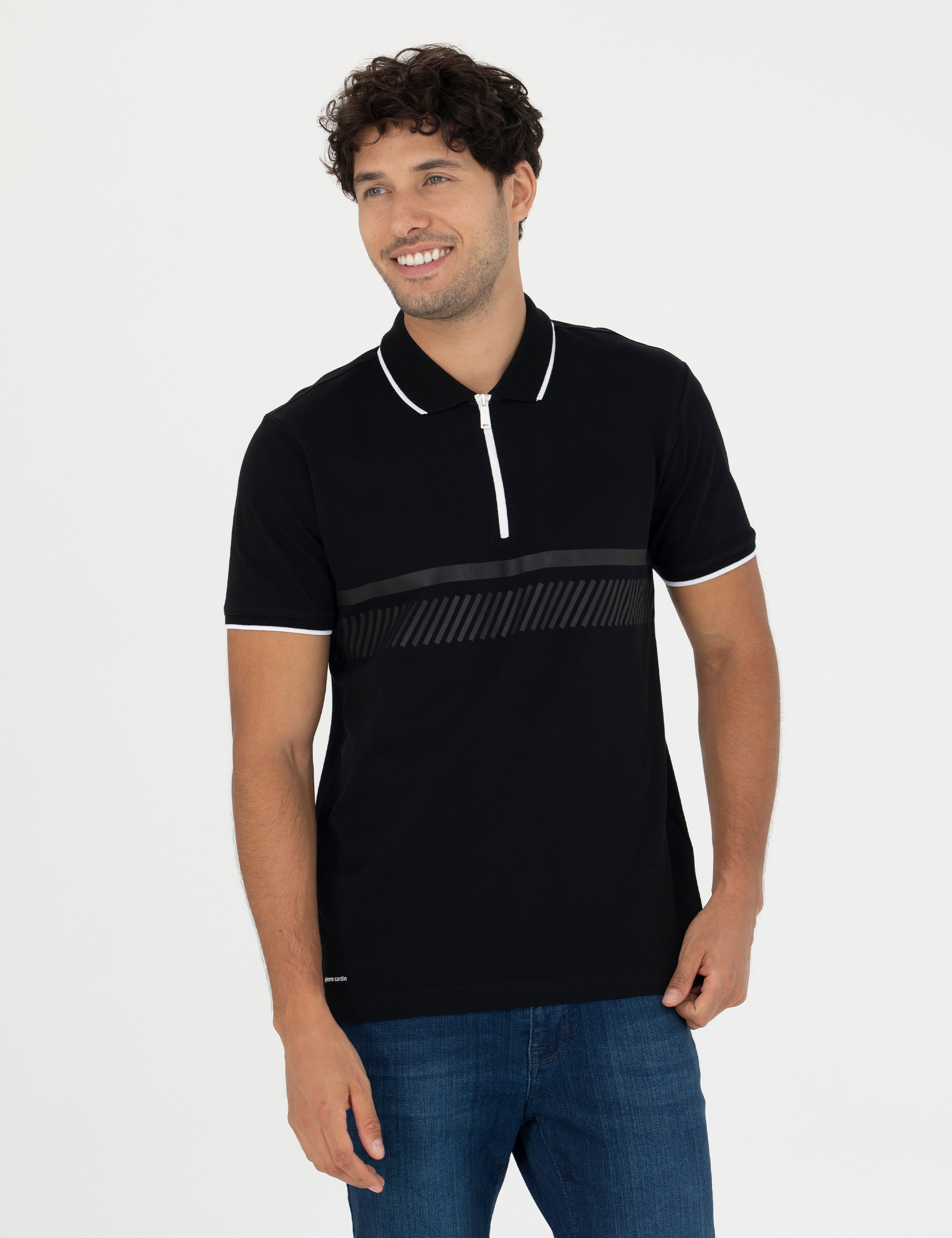 Siyah Slim Fit Tişört - Image 3