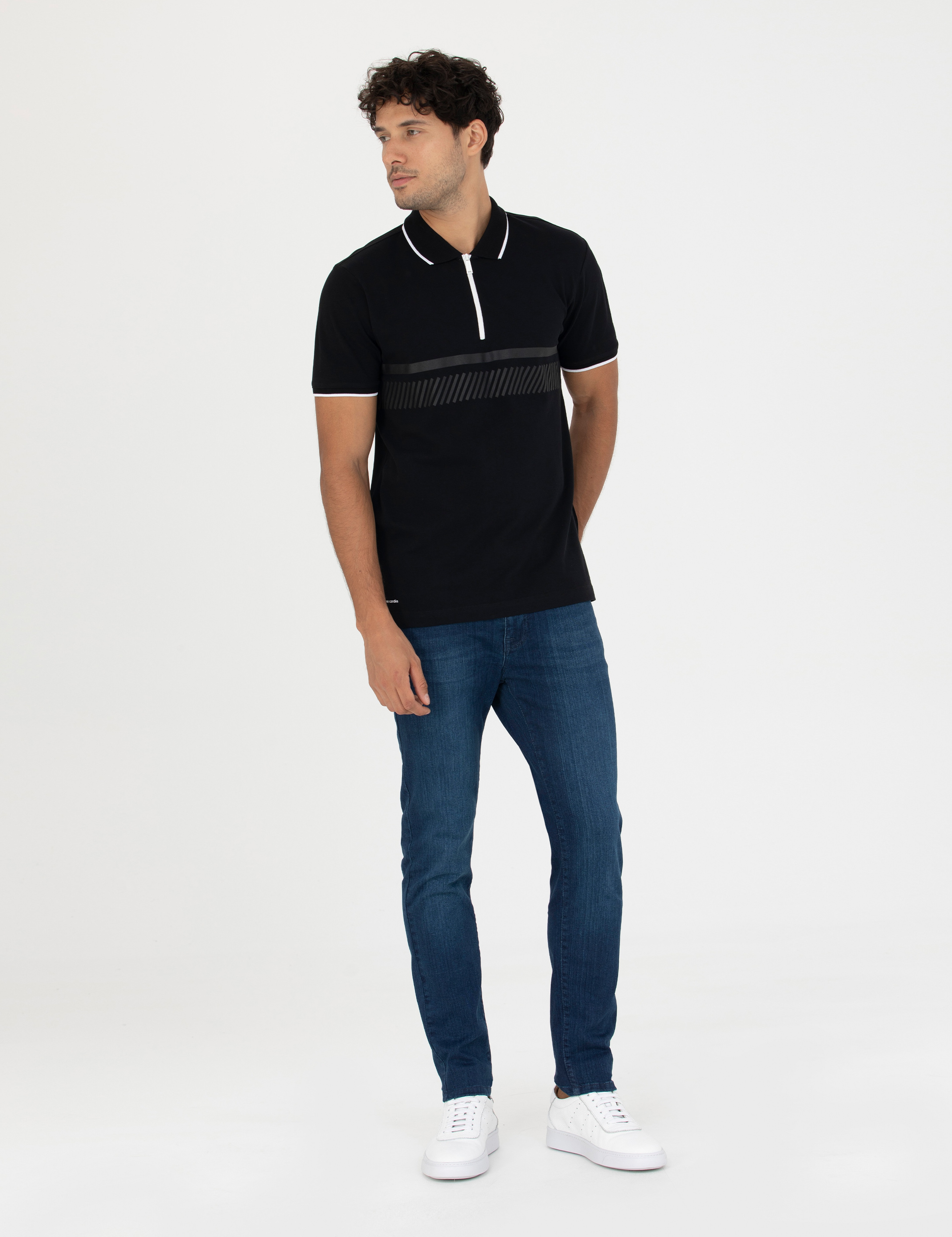 Siyah Slim Fit Tişört - Image 4