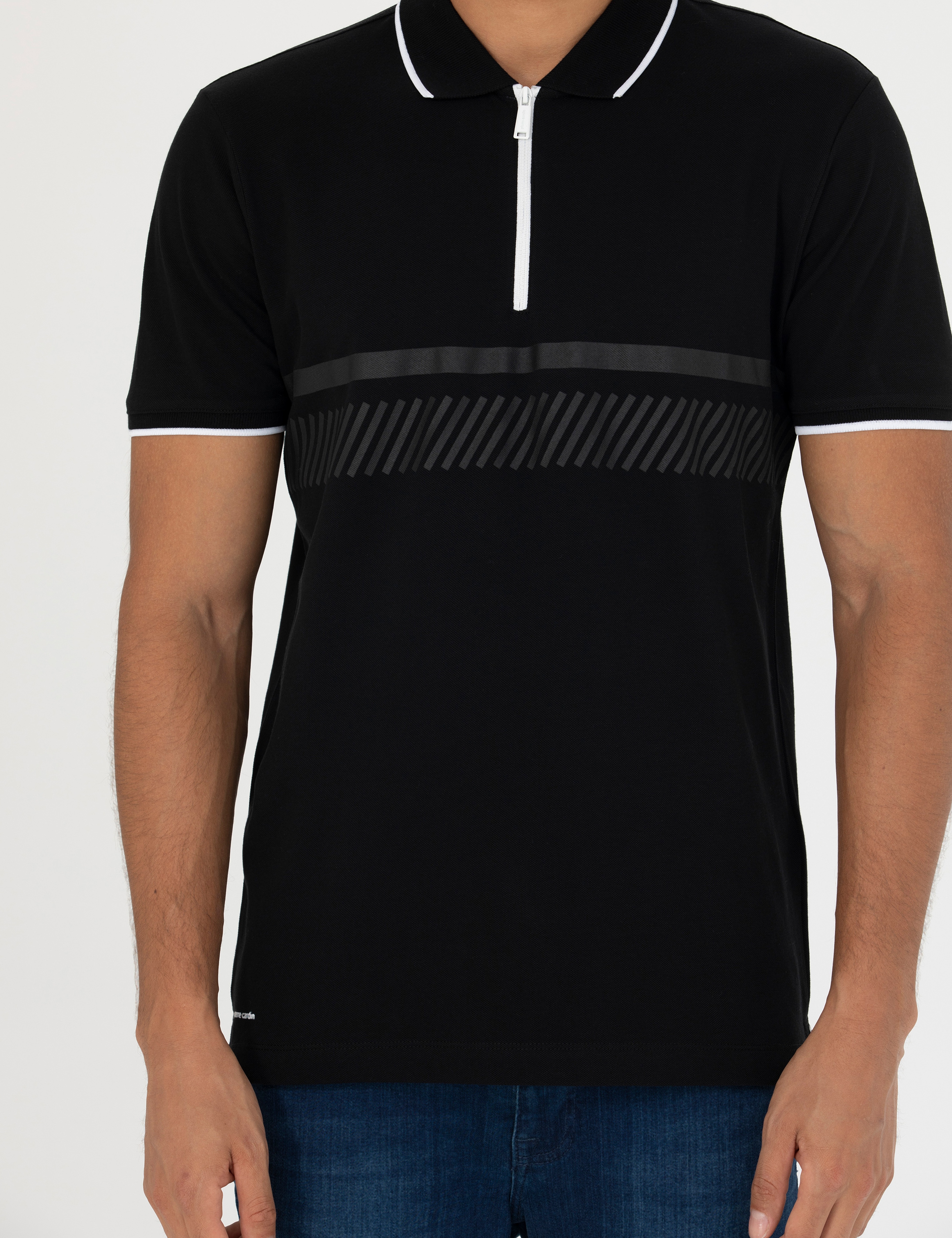 Siyah Slim Fit Tişört - Image 6