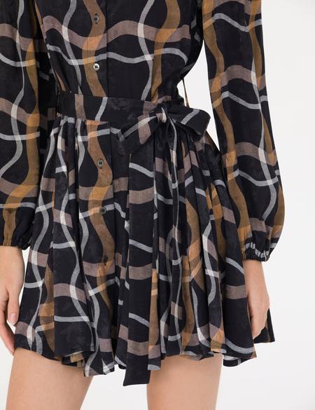 Siyah Comfort Fit Dokuma Elbise - 50272961002