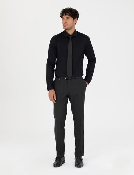 Antrasit Slim Fit Kumaş Pantolon - 50277312006