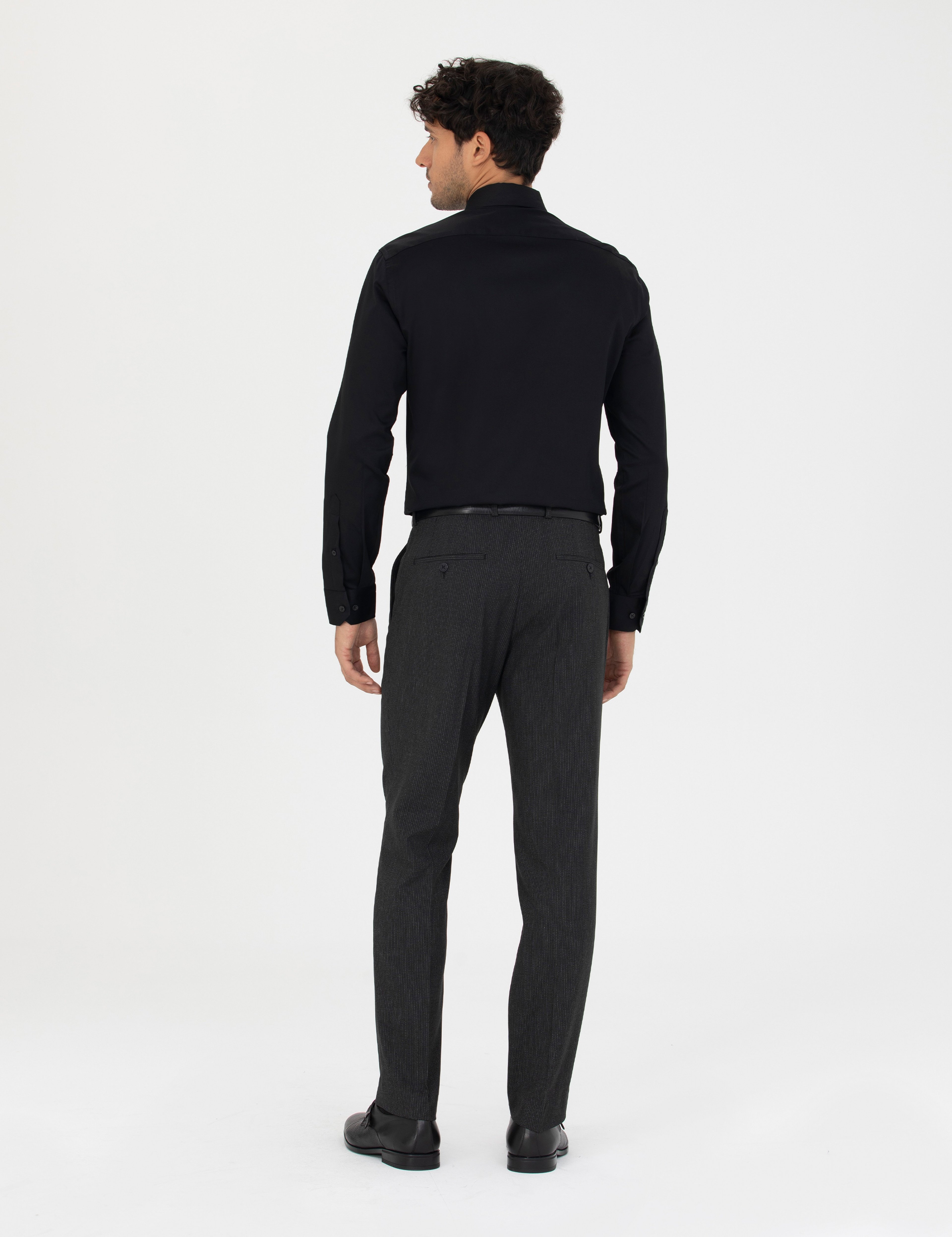 Antrasit Slim Fit Kumaş Pantolon - Image 4