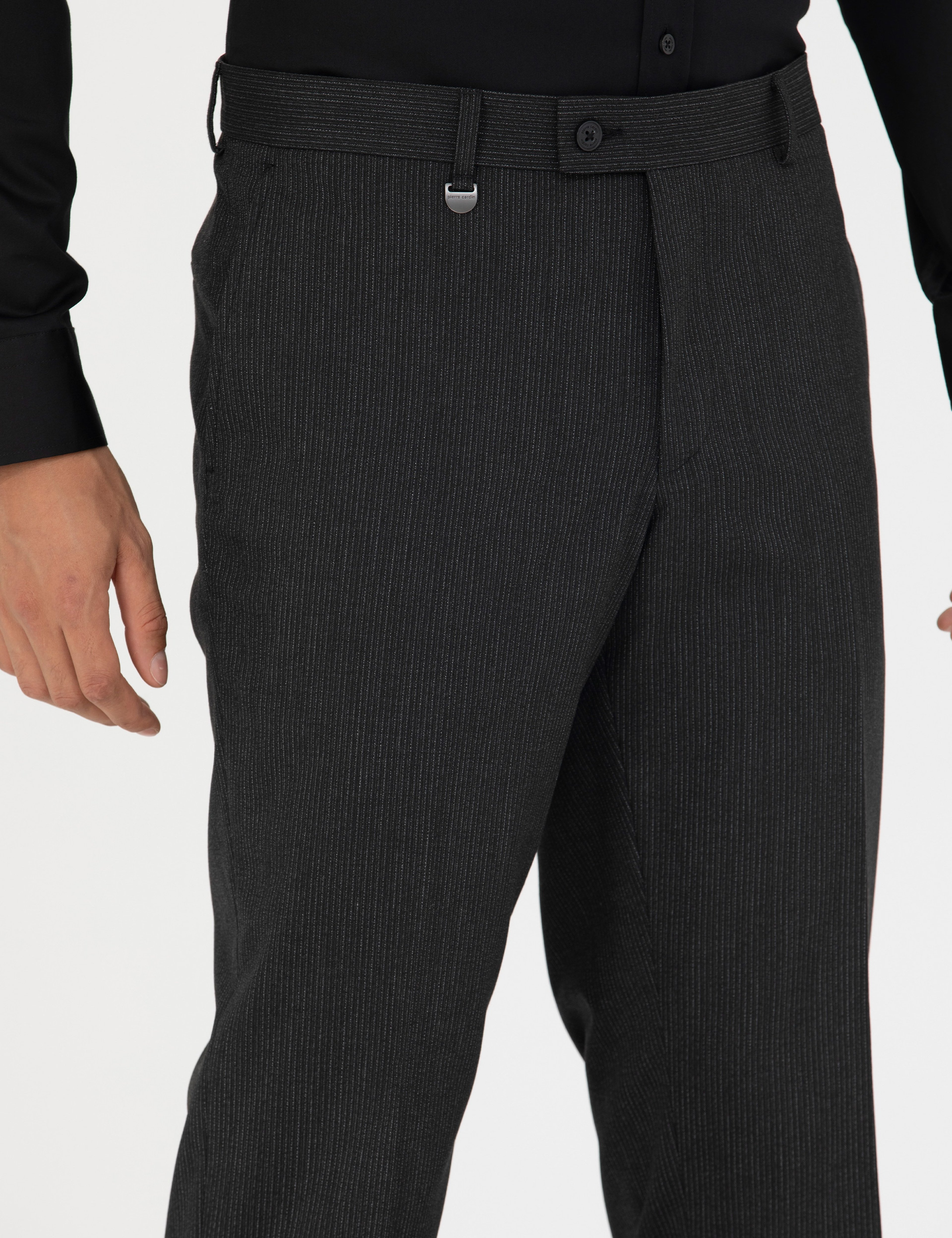 Antrasit Slim Fit Kumaş Pantolon - Image 5