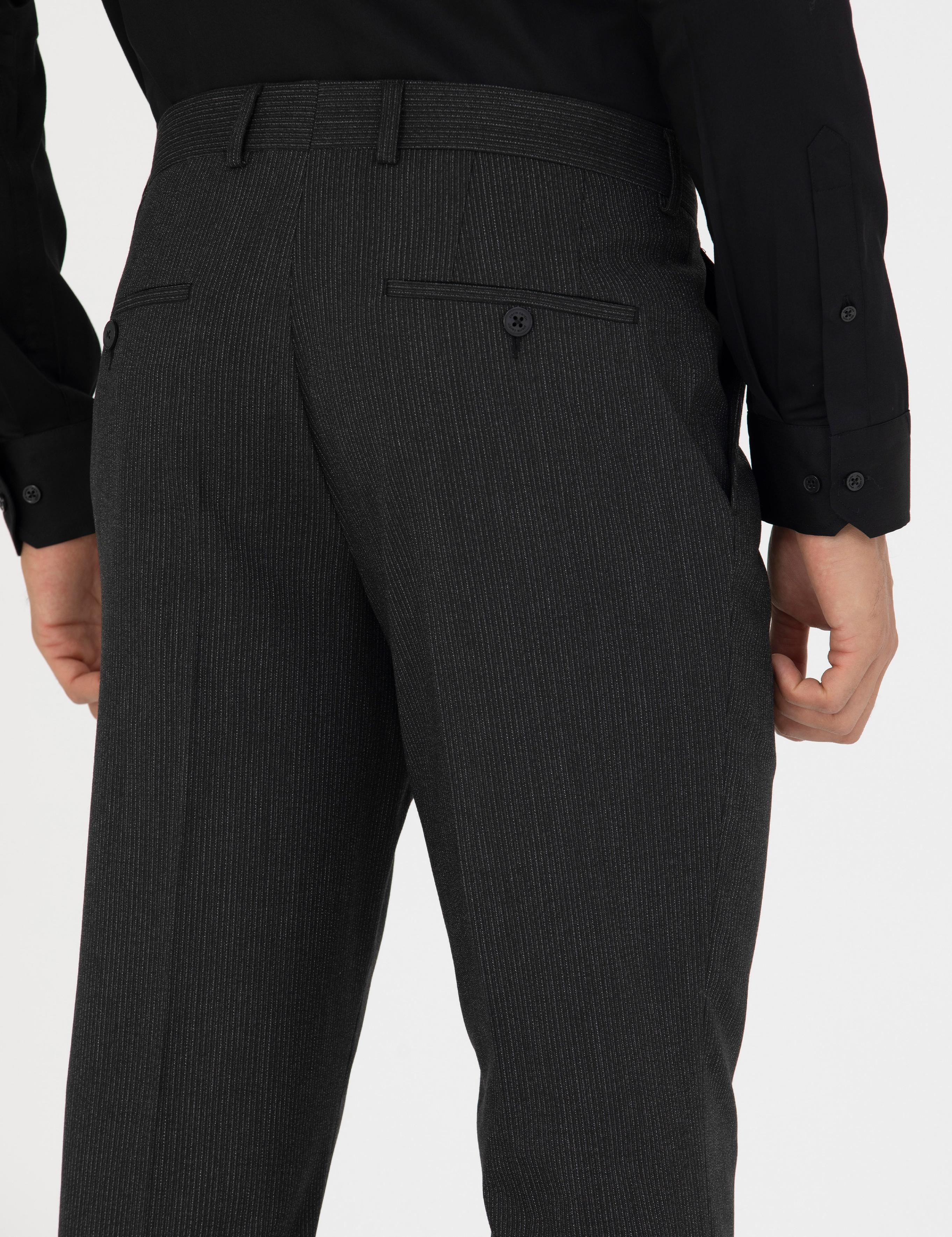 Antrasit Slim Fit Kumaş Pantolon