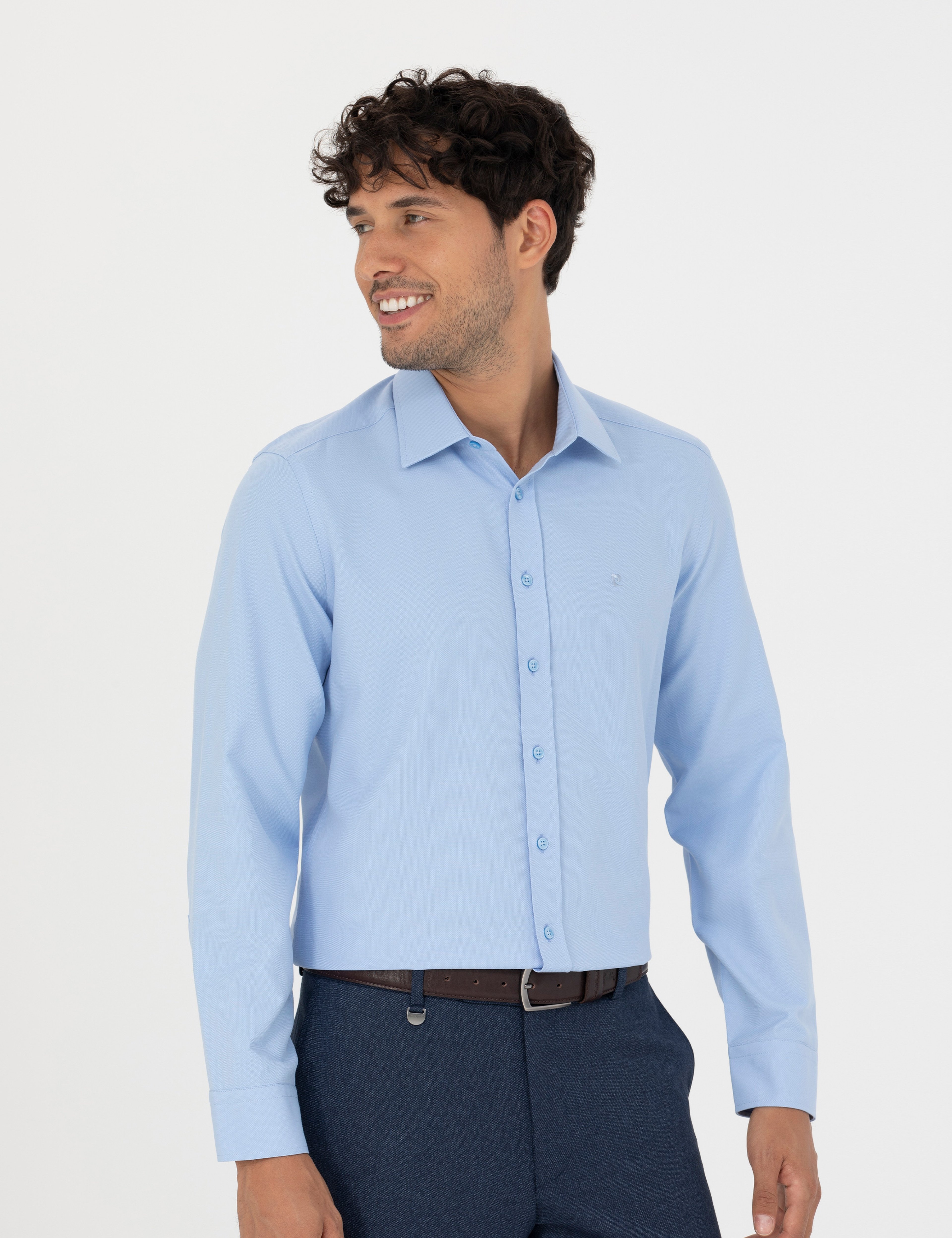Saks Slim Fit Uzun Kollu Gömlek - Image 1