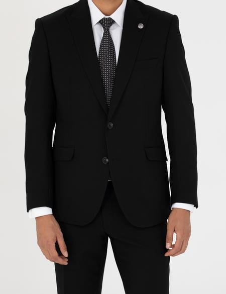 Siyah Slim Fit Takım Elbise - 50278453017