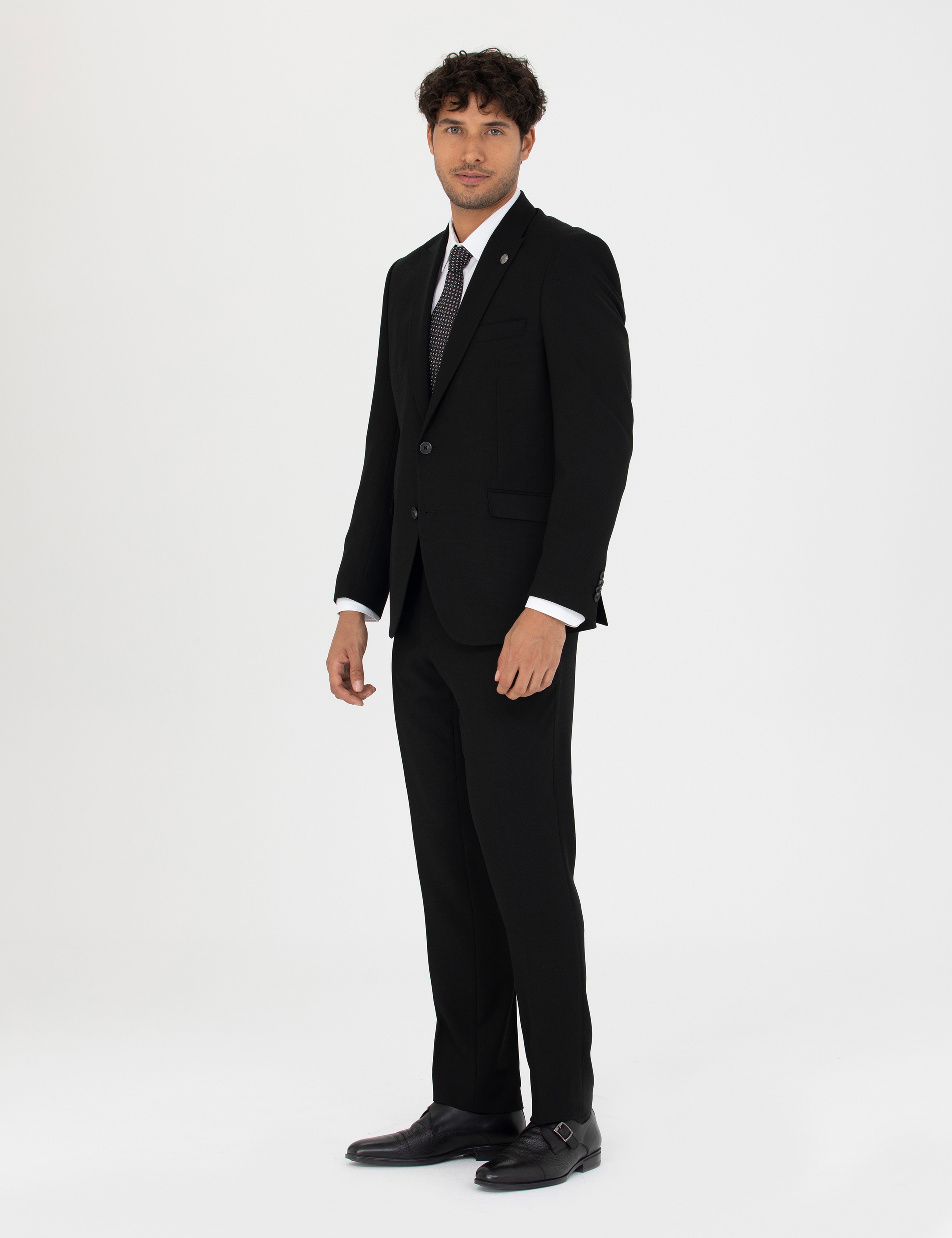 Siyah Slim Fit Takım Elbise