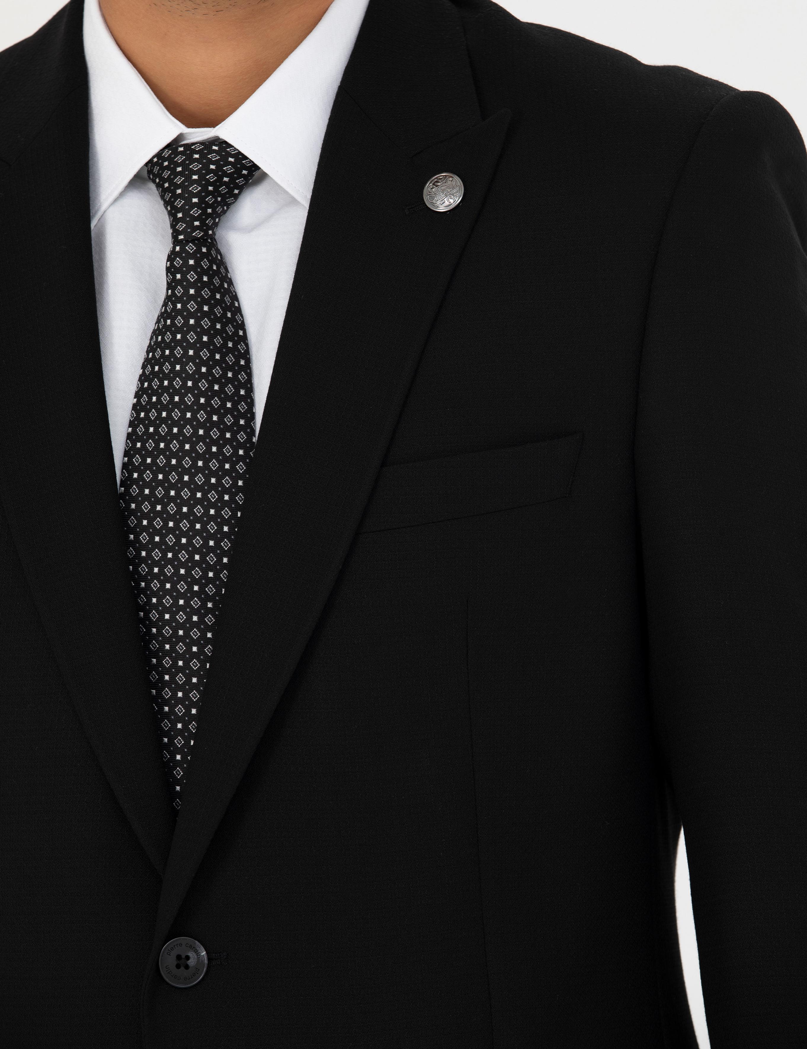 Siyah Slim Fit Takım Elbise